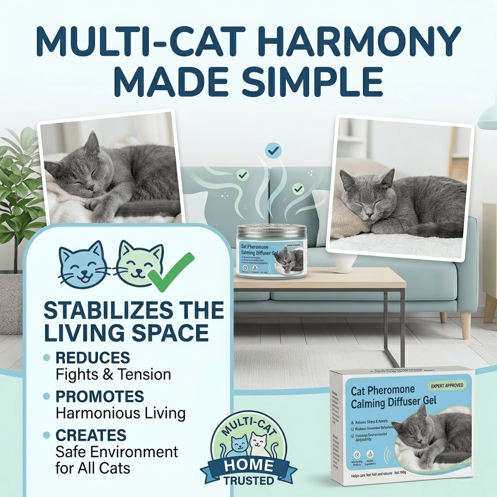Cat Calming Diffuser, - 60-Day Pheromone & Catnip Therapy for Cats - Non-Electric Portable Anxiety Relief - Stops Scratching, Hiding & Urine Marking - Safe for All Ages - 4.1 fl oz
