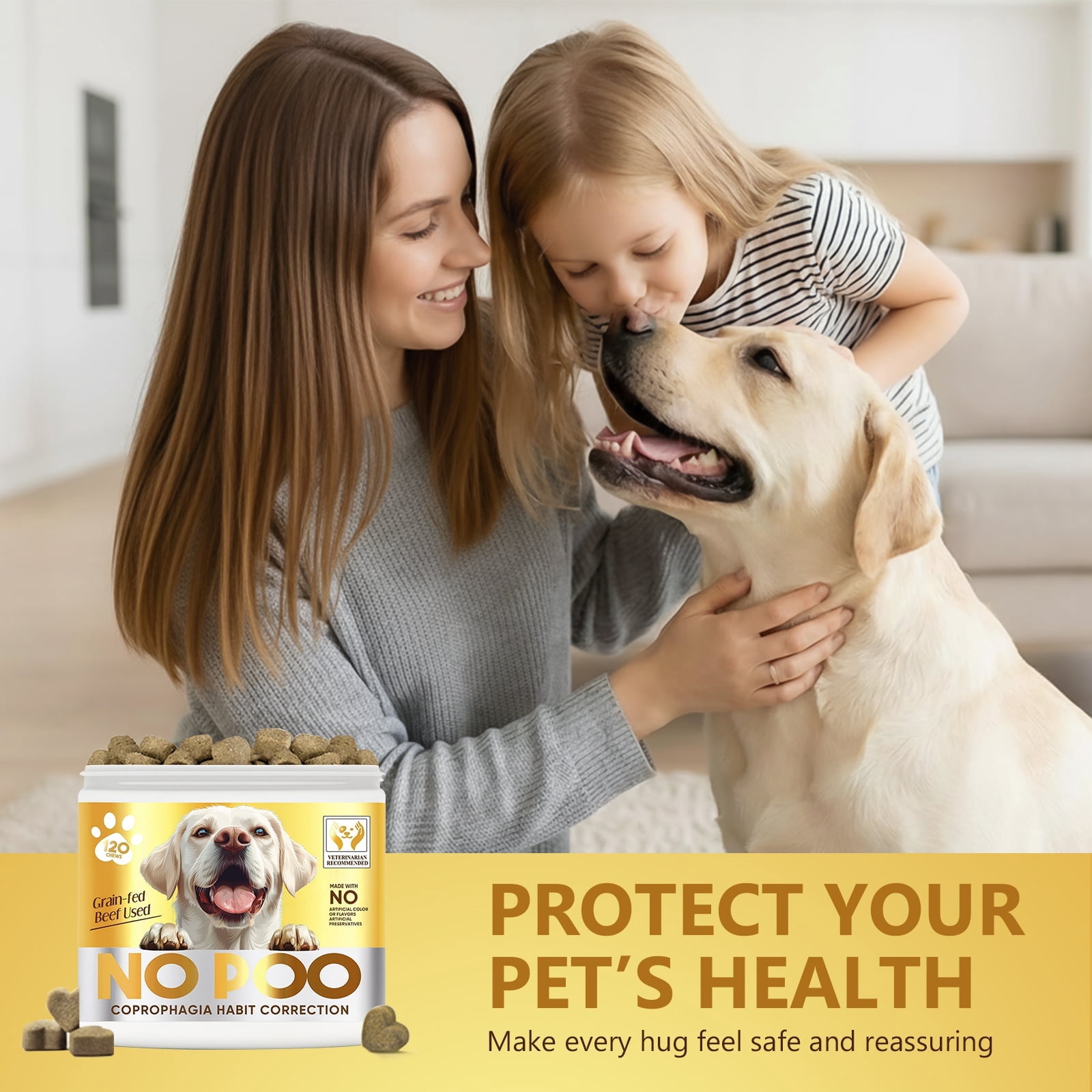 Stop Eating Poop for Dogs, No Poo Chews for Dogs, Stopping Dog from Eating Poop, - Premium Grain-Free Formula to Stop Dog Poop Eating Habit - Digestive Health & Balanced Nutrition for All Breeds