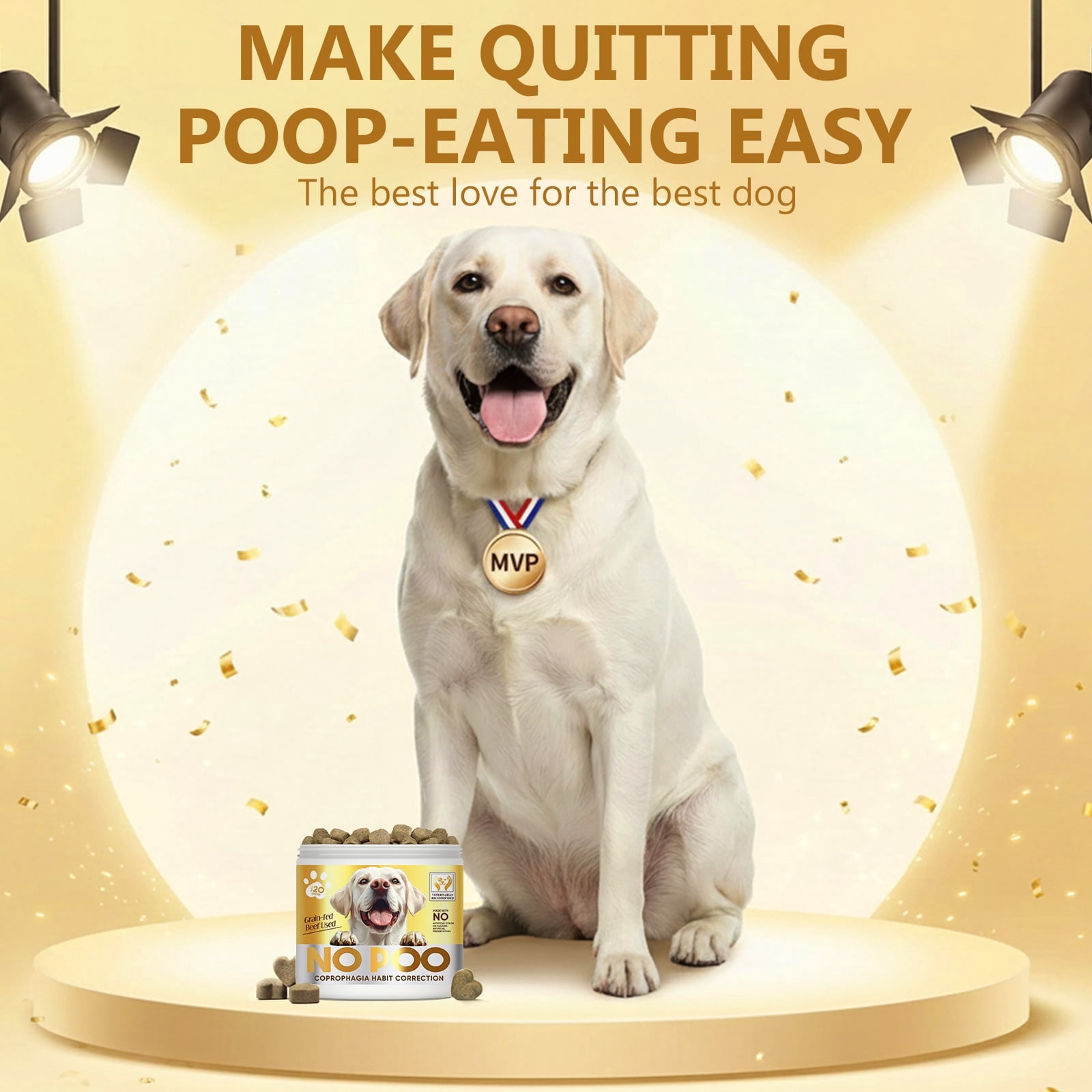 Stop Eating Poop for Dogs, No Poo Chews for Dogs, Stopping Dog from Eating Poop, - Premium Grain-Free Formula to Stop Dog Poop Eating Habit - Digestive Health & Balanced Nutrition for All Breeds